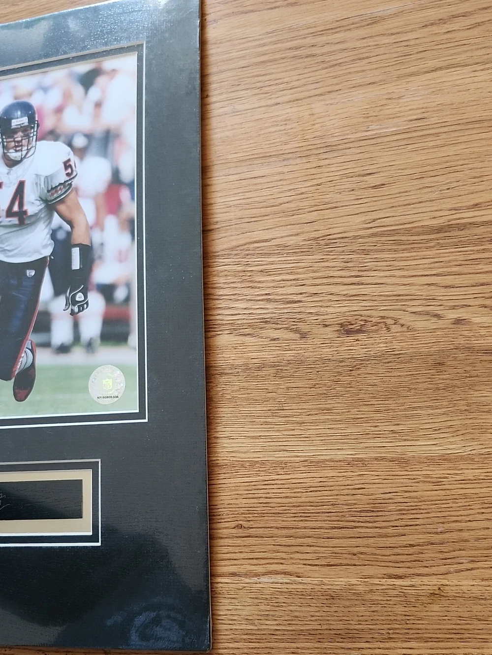 Framed Chicago Bears Brian Urlacher #54 Football Photo Plaque - Black